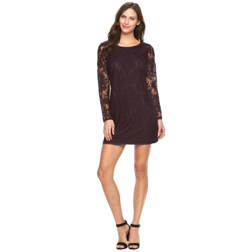 Apt 9 Long Sleeve Lace Sheath Dress
